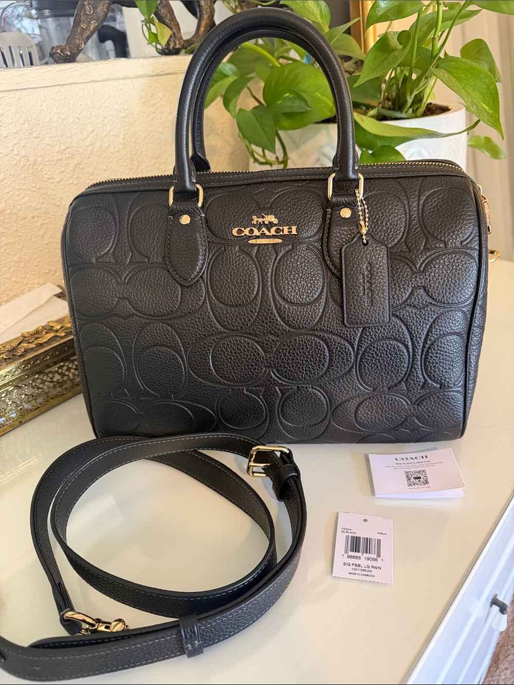 New Large Coach  leather  Morgan signature C - Picture 5 of 11